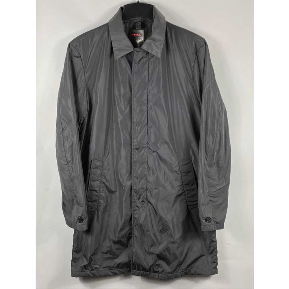 Prada Autumn/Winter 2011 Nylon Overcoat Black Size 48 Men's A819